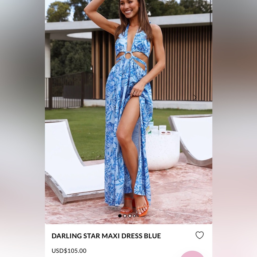 Hello Molly Blue Floral Maxi Dress